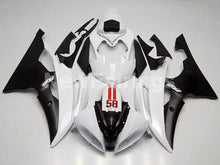 Laden Sie das Bild in den Galerie-Viewer, White and Black Factory Style - YZF-R6 08-16 Fairing Kit Vehicles &amp; Parts > Vehicle Parts &amp; Accessories > Motor Vehicle