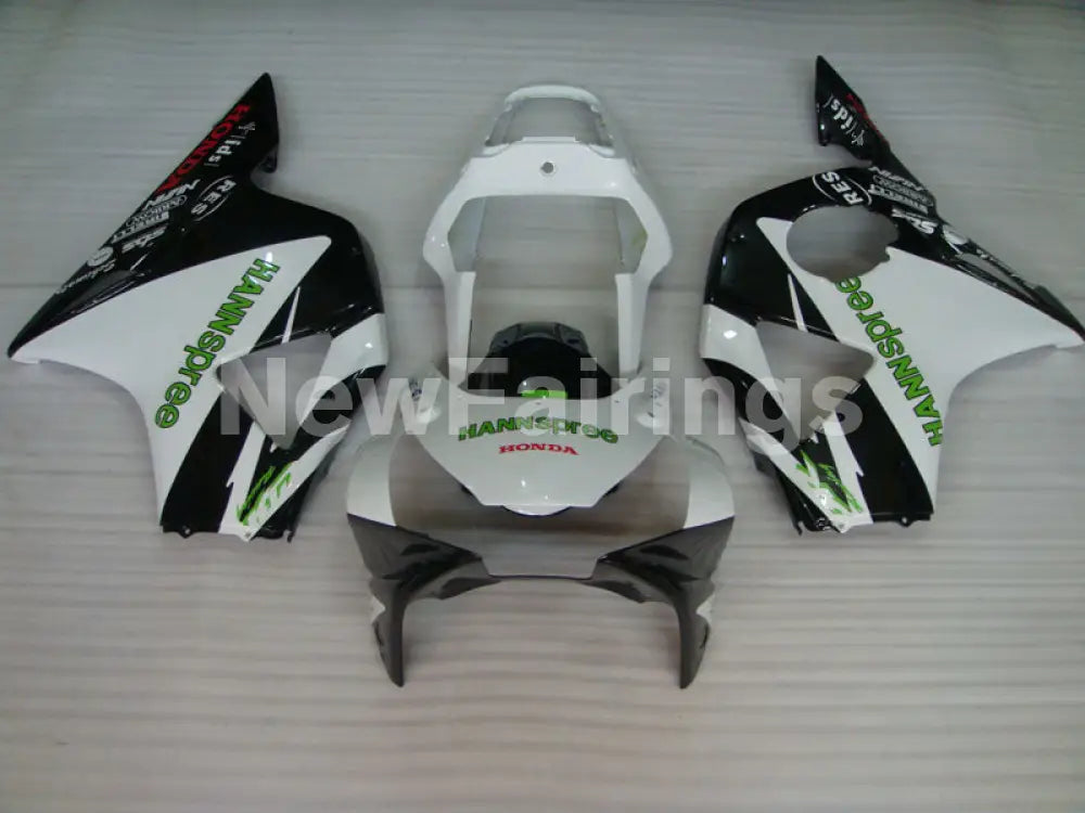 White and Black HANN Spree - CBR 954 RR 02-03 Fairing Kit