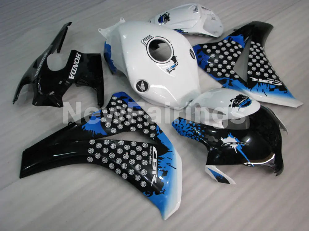 White and Blue Black Motorcycle - CBR1000RR 08-11 Fairing Kit