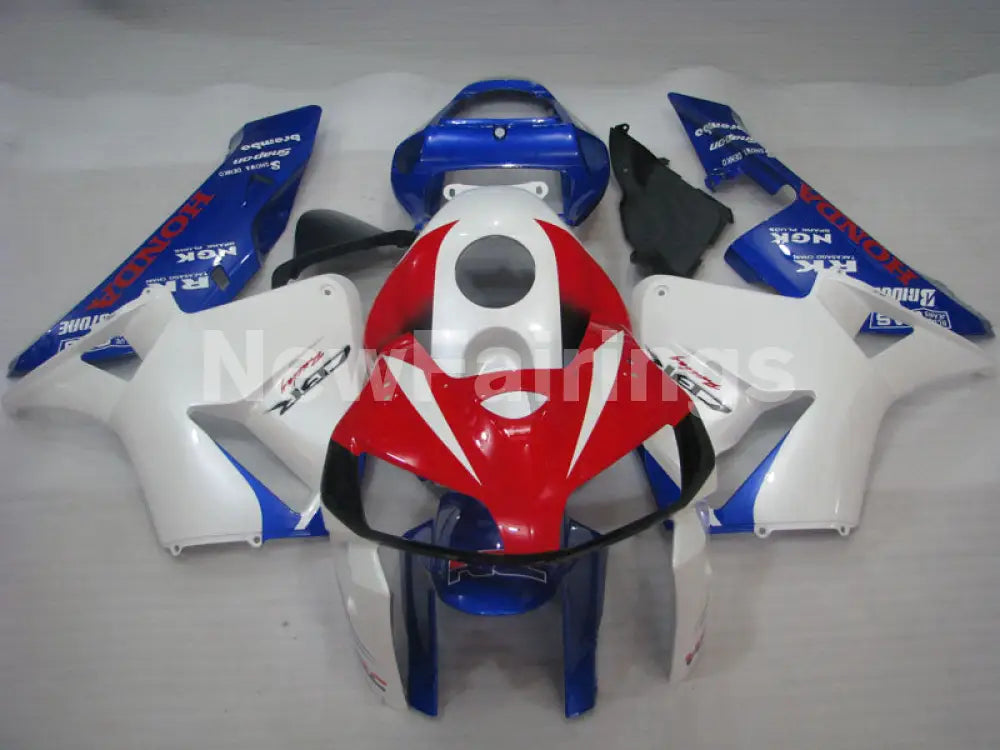 White Blue and Red Factory Style - CBR600RR 05-06 Fairing Kit