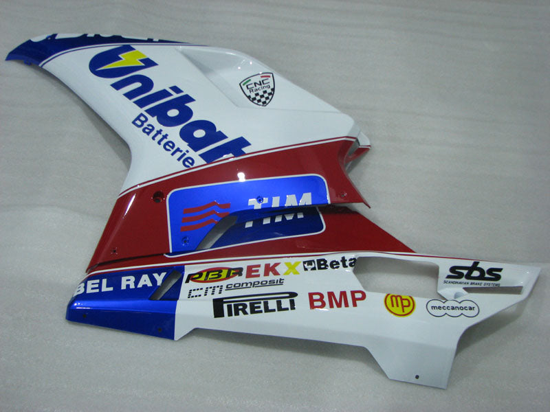 White and Blue Red TIM - Ducati 848/1098/1198 07-11 Fairing Kit