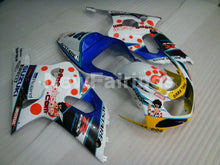 Laden Sie das Bild in den Galerie-Viewer, White and Blue Yellow Dark Dog - GSX-R600 01-03 Fairing Kit