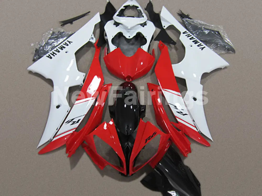 White Red and Black Factory Style - YZF-R6 08-16 Fairing Kit Vehicles & Parts > Vehicle Parts & Accessories > Motor