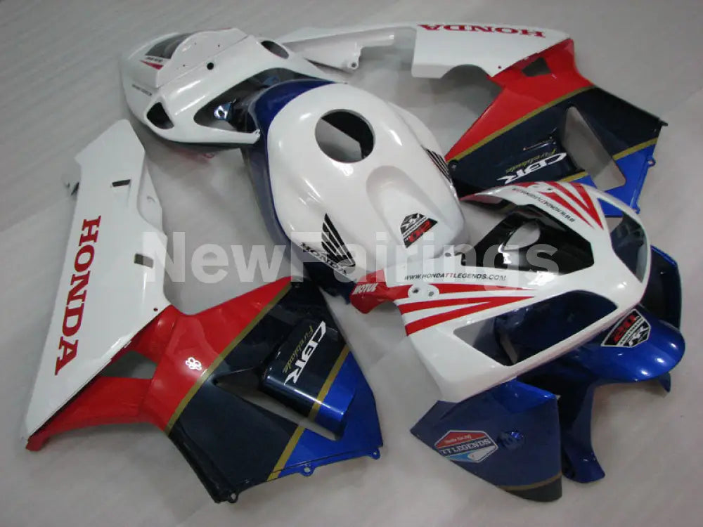 White Red and Blue Factory Style - CBR600RR 05-06 Fairing Kit