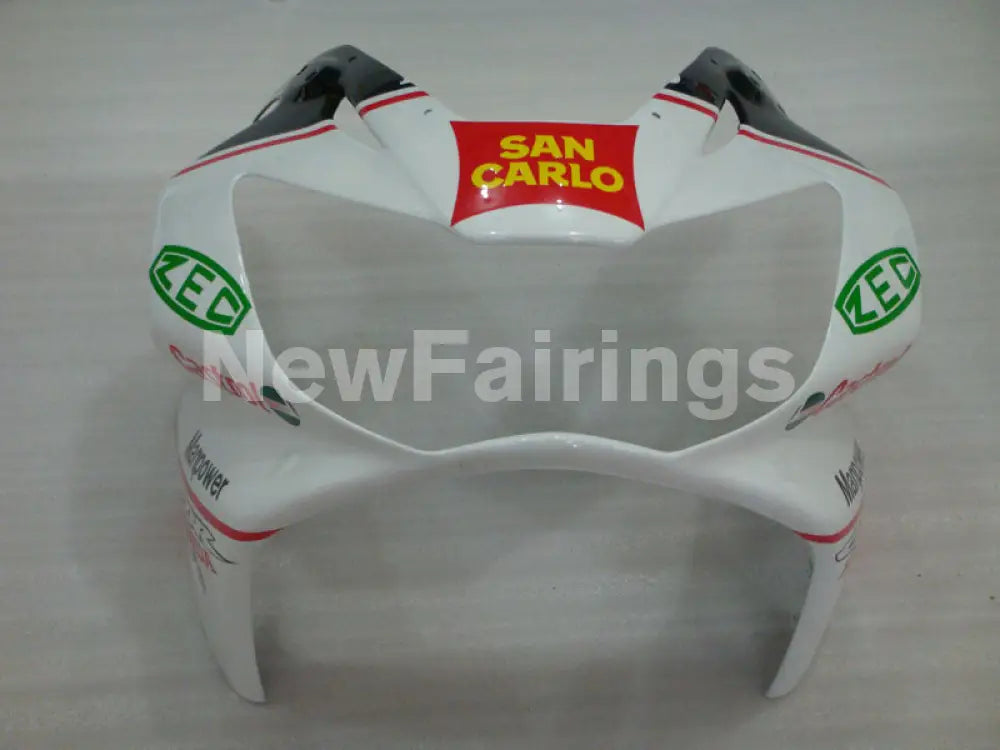 White and Red Green Castrol - CBR 929 RR 00-01 Fairing Kit