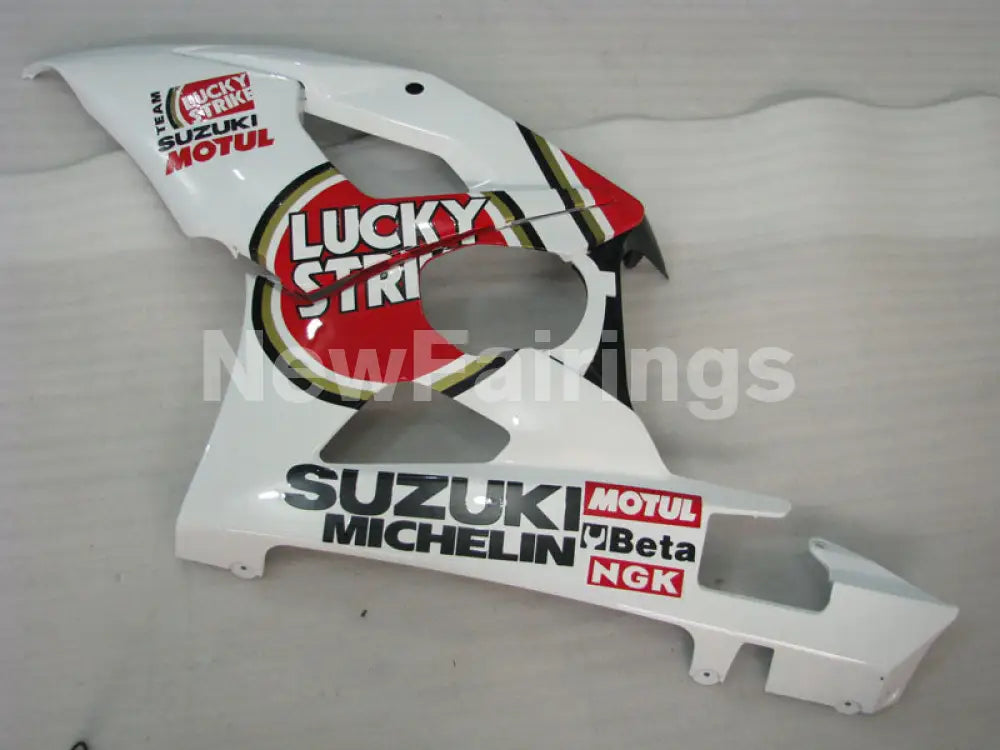 White and Red Lucky Strike - GSX-R1000 05-06 Fairing Kit