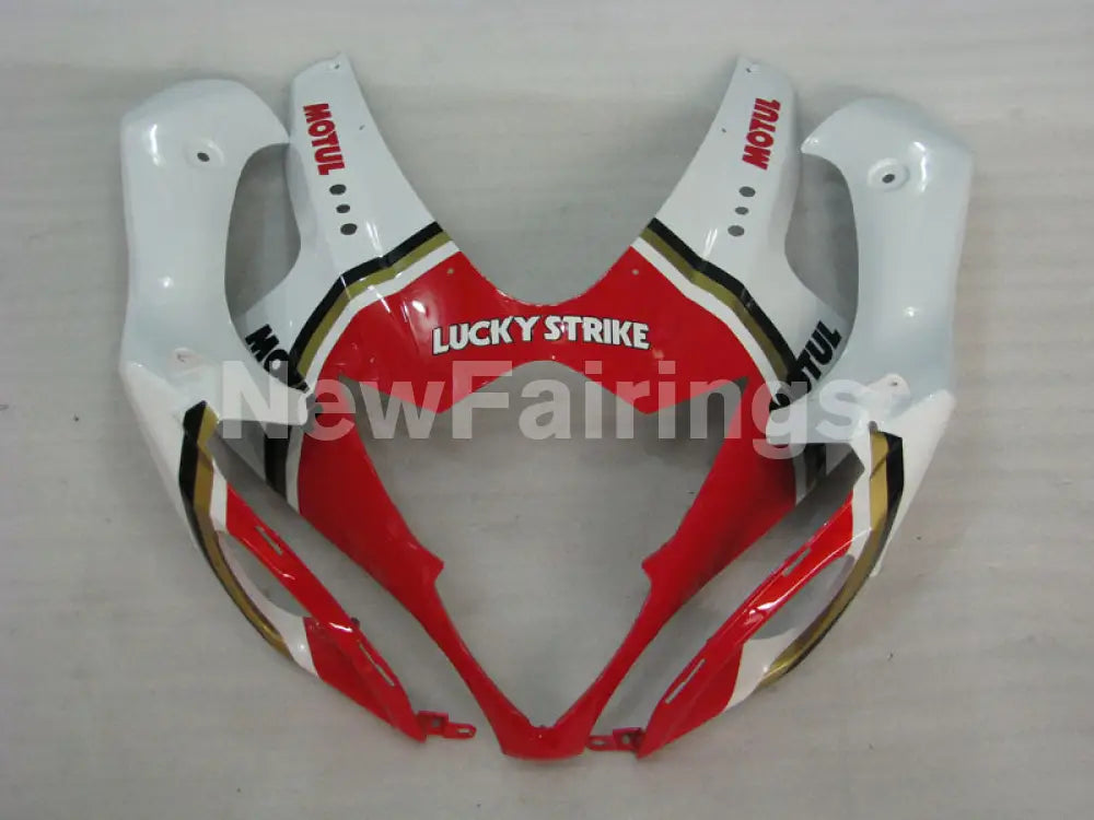 White and Red Lucky Strike - GSX-R1000 05-06 Fairing Kit