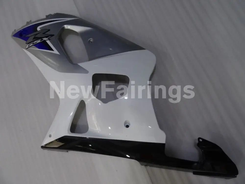 White Silver and Black Factory Style - GSX-R600 01-03 Fairing Kit