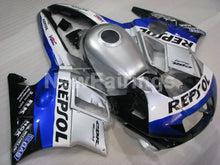 Laden Sie das Bild in den Galerie-Viewer, White and Silver Blue Repsol - CBR600 F2 91-94 Fairing Kit