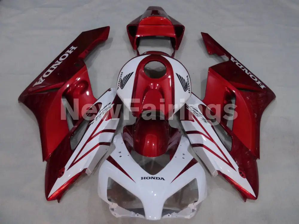 Wine Red and White Factory Style - CBR1000RR 04-05 Fairing Kit