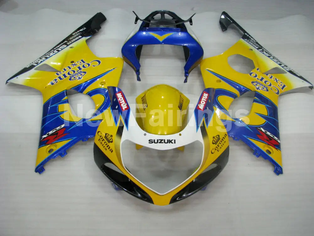 Yellow and Blue Corona - GSX-R1000 00-02 Fairing Kit