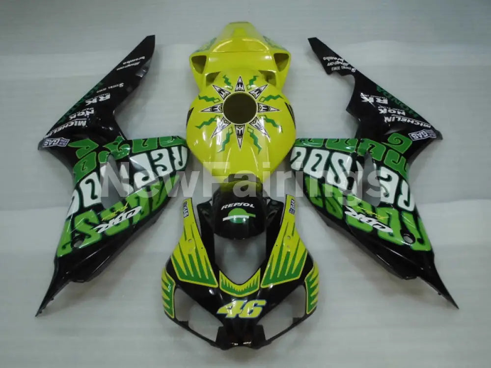 Yellow and Green Black Rossi - CBR1000RR 06-07 Fairing Kit
