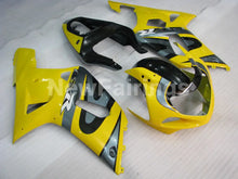 Laden Sie das Bild in den Galerie-Viewer, Yellow and Grey Black Factory Style - GSX-R600 01-03 Fairing Kit