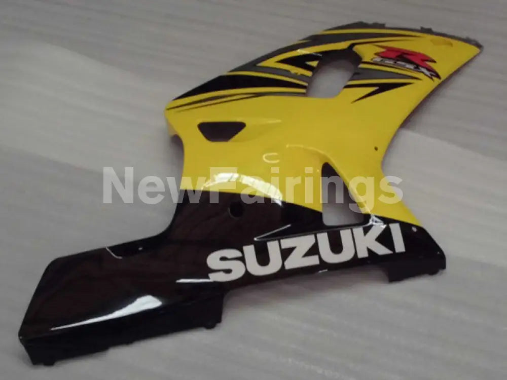 Yellow and Silver Black Factory Style - GSX-R600 01-03 Fairing Kit