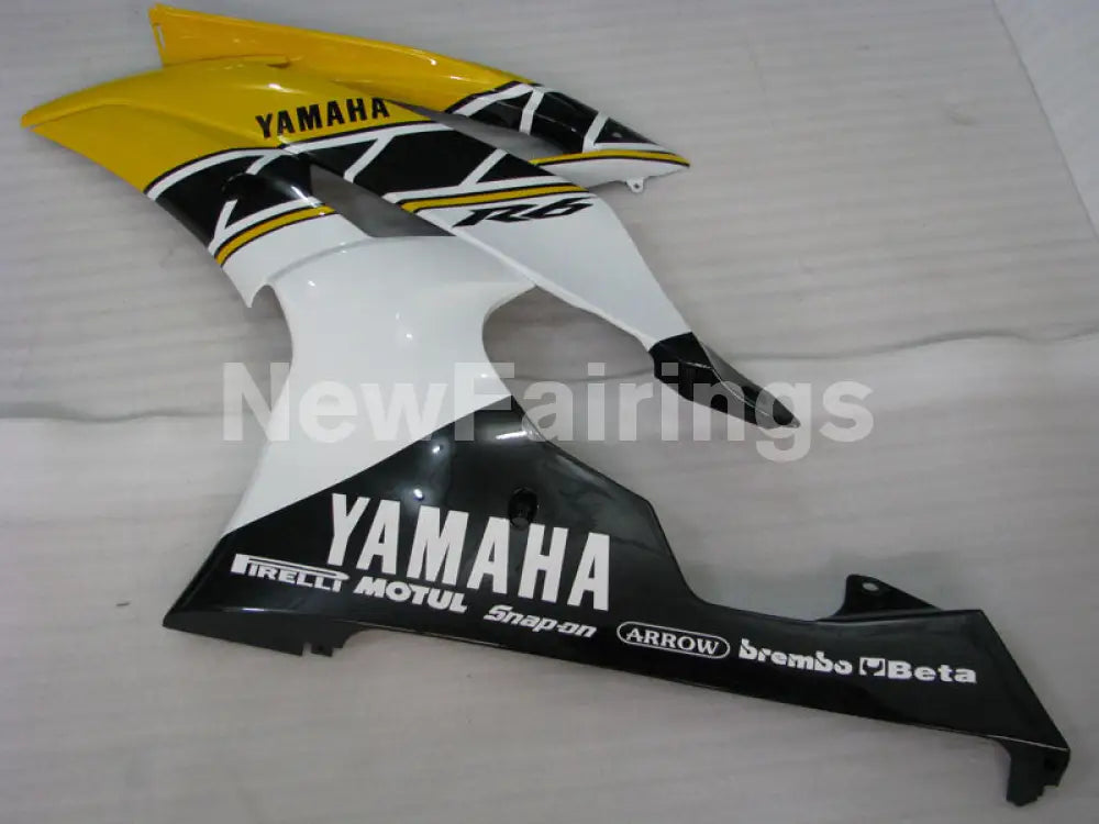Yellow and White Black Factory Style - YZF-R6 08-16 Fairing Kit Vehicles & Parts > Vehicle Parts & Accessories > Motor