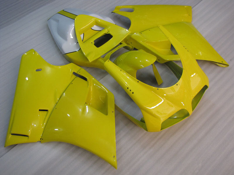 Yellow and White No decals - Ducati 748/916/996/998 96-02 Fairing Kit (Single Passenger Seat)